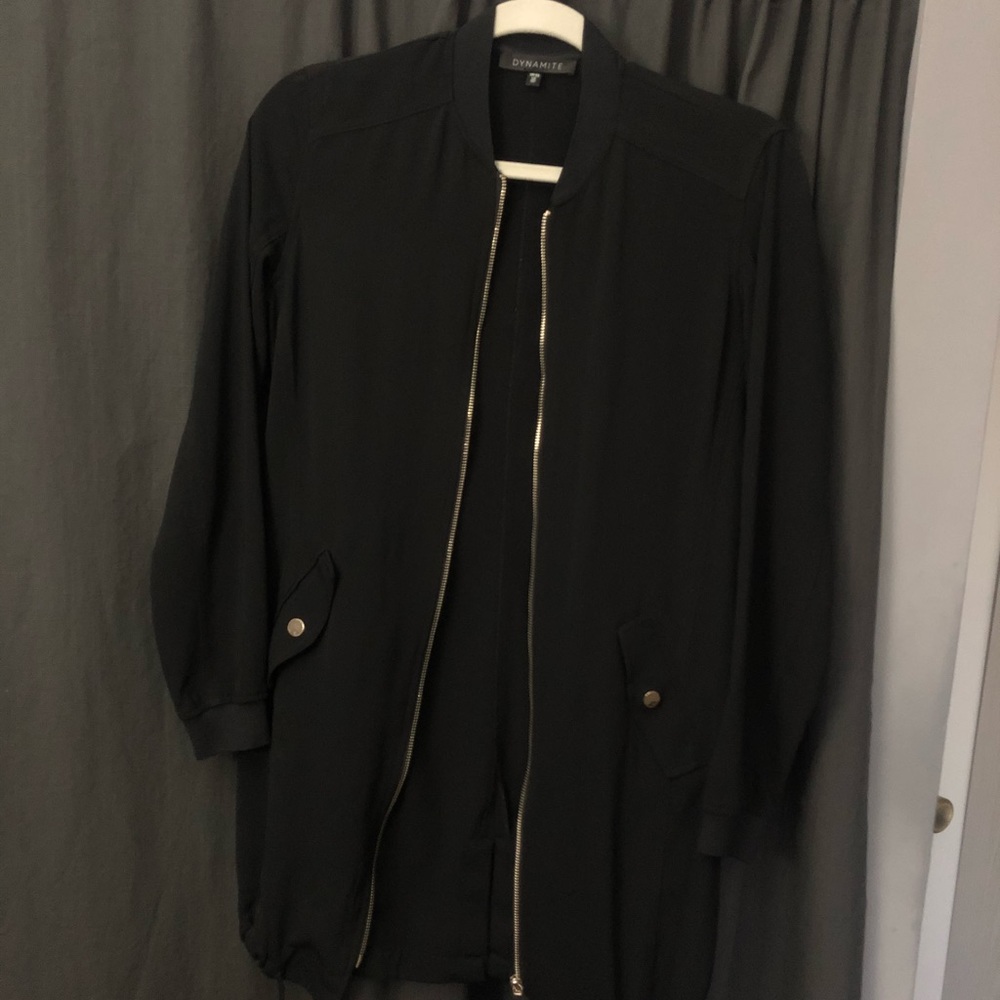 Longline Lightweight Bomber Jacket